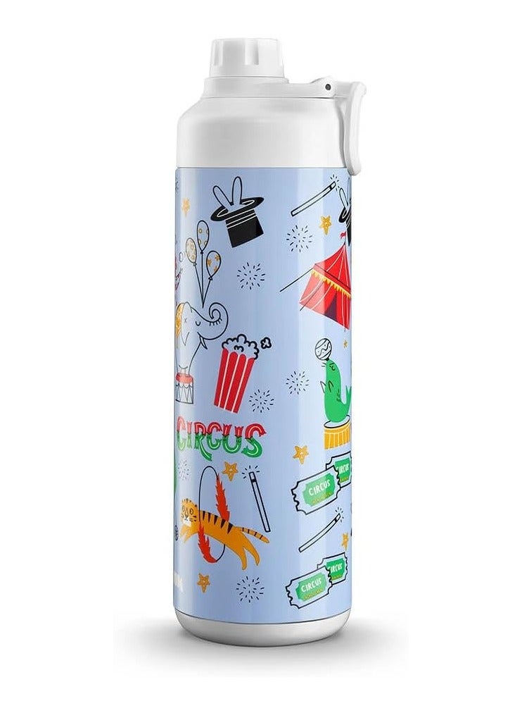 Tank Mini 650ml  Insulated Leakproof Bottle - Circus Design - Image 5