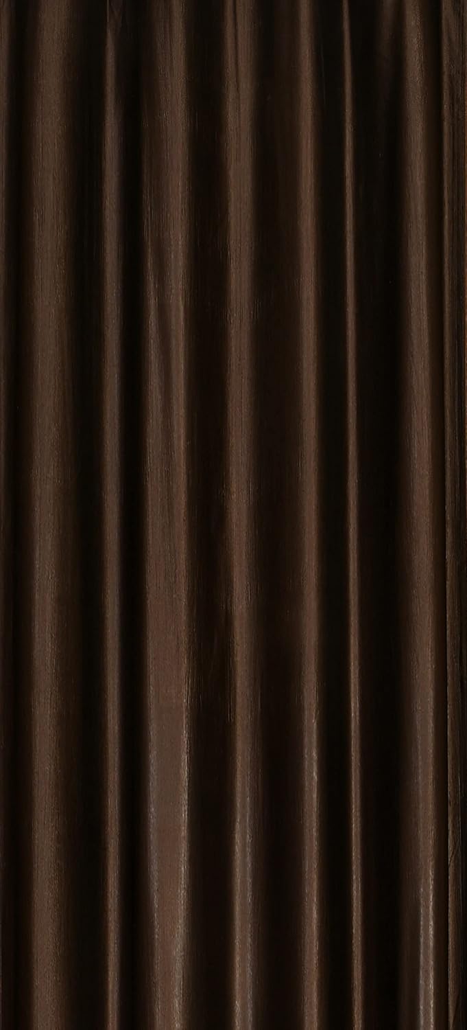 Yarnis Yarnis Polyester Solid Plain Curtain for Home Living Room Bedroom Decor I Pack of 2 Coffee 4 X 5 Feet - Image 3