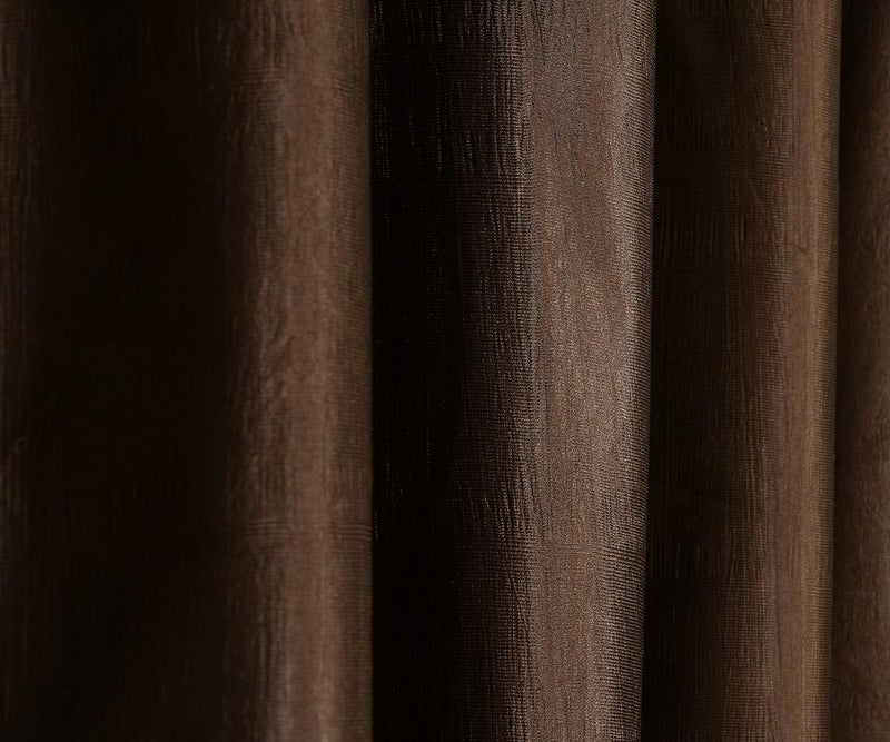 Yarnis Yarnis Polyester Solid Plain Curtain for Home Living Room Bedroom Decor I Pack of 2 Coffee 4 X 5 Feet - Image 4
