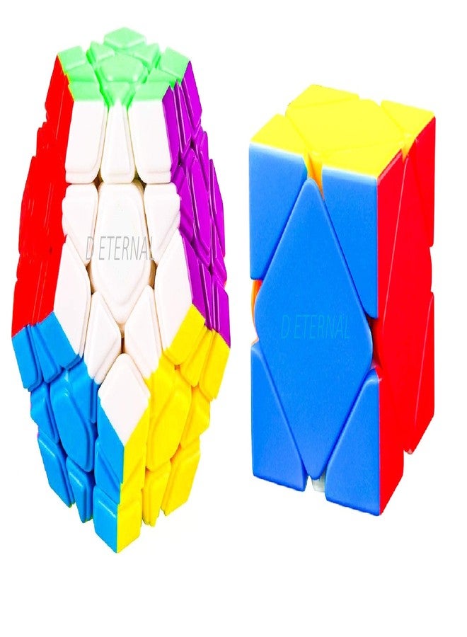 D ETERNAL Speed Cube Combo Set of 3X3 Megaminx and Skewb - High Speed Stickerless Magic Puzzle Set Toy for Kids - Image 1