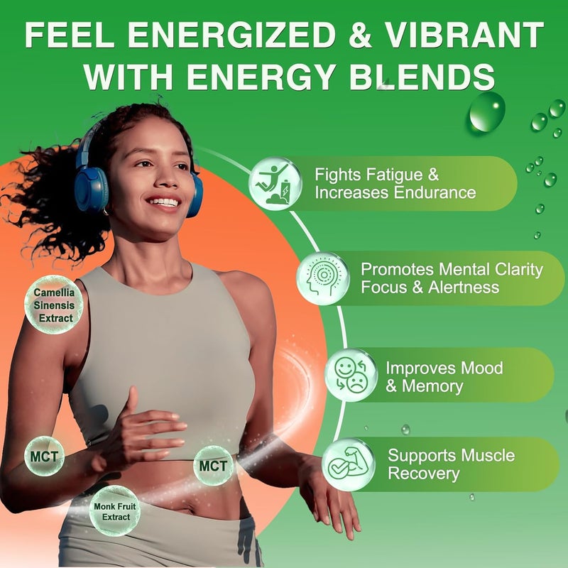 NATURE TARGET MultiCollagenPeptidesPowder  Hydrolyzed Collagen with Energy Blend  Multivitamin  Minerals Supports Energy Skin Hair Nail  Joint NonGMO 35 Servings - Image 5