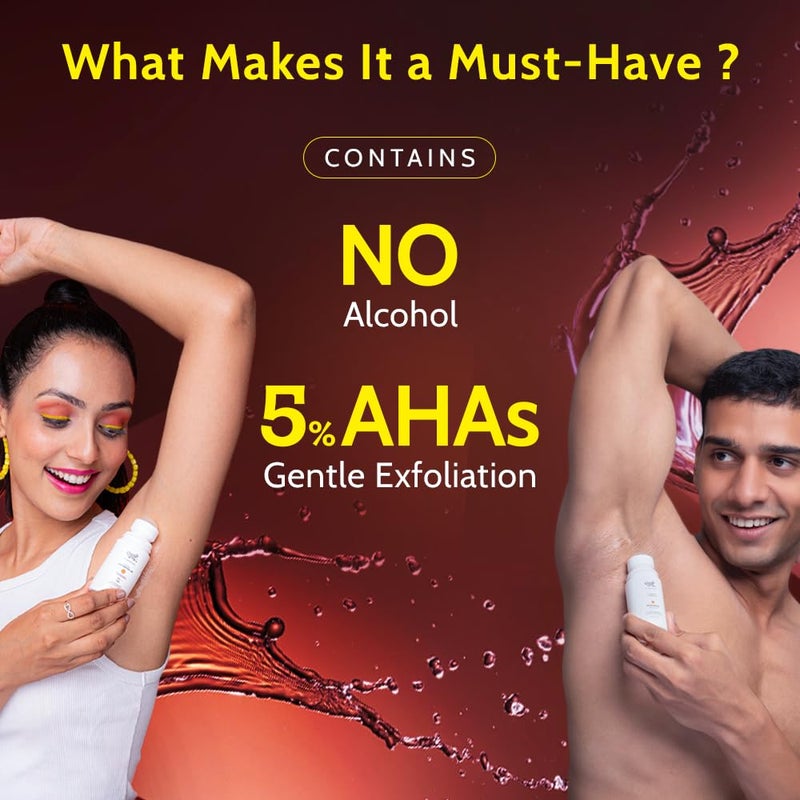 Chemist at Play UnderArm Roll-On with 5% AHA| Lactic & Mandelic Acid|Prevents Odour, Brightens Skin & Exfoliates Underarm| For Sensitive Skin|Royal Oudh Fragrance | Alcohol & Aluminium Free|1.35 fl oz - Image 3