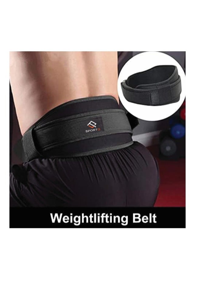 SportQ SportQ Fitness Weight-Lifting Belt Neoprene Training and Fitness with Lumbar Support, Bodybuilding, Functional Training, Weightlifting Exercises  - Image 1