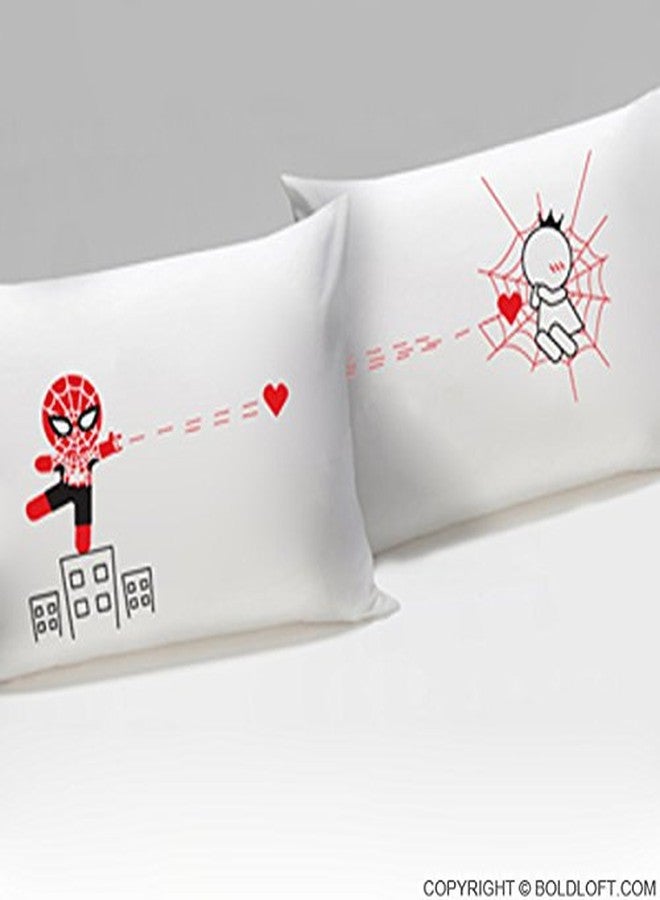 BOLDLOFT Captured by Your Love Couples Pillowcases-Funny Couples Gifts,Spider Superhero Gifts for Men Boyfriend Husband Christmas Anniversary Valentines Day - Image 3