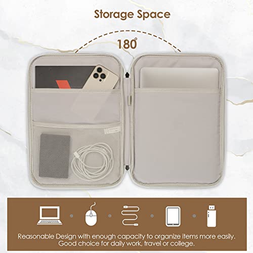 Probus Grey Gold Marble Canvas Printed Laptop Sleeve Case Cover for Macbook/Laptop | Compatible with 13.3" Laptops - Image 4