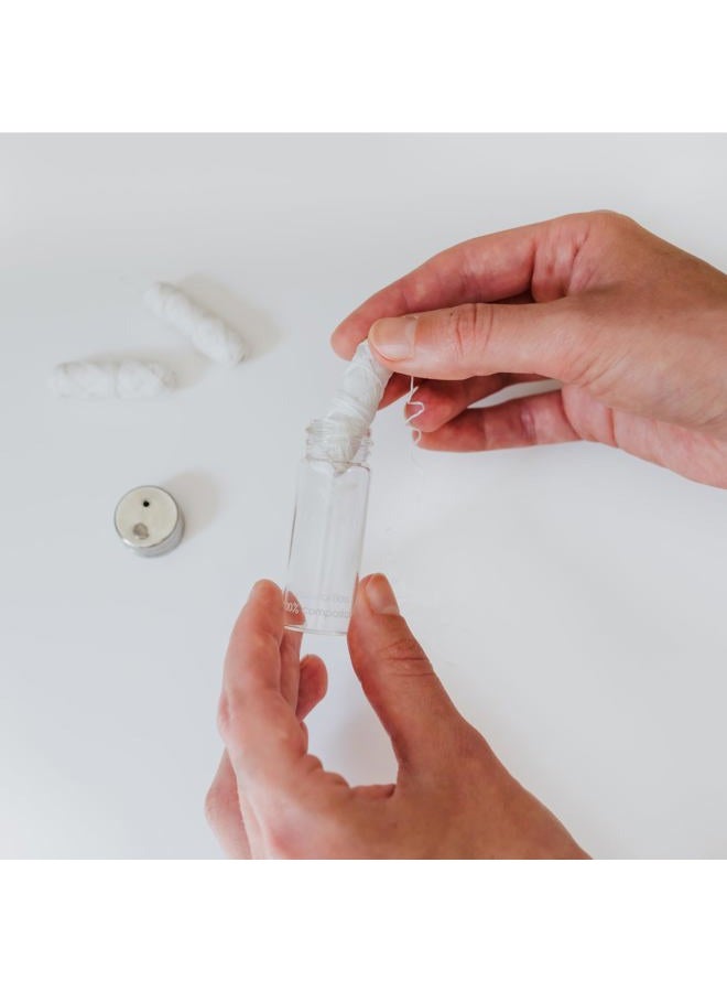 TreeBird Biodegradable Dental Floss by | Refillable & Reusable Zero Waste Glass Dispenser | 3x33yd Waxed Natural Cruelty Free Peace Silk Spools | 100% Compostable | Eco Friendly Plastic Free Oral Care - Image 2
