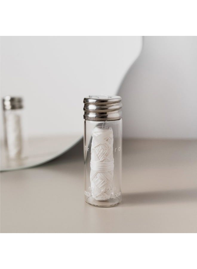 TreeBird Biodegradable Dental Floss by | Refillable & Reusable Zero Waste Glass Dispenser | 3x33yd Waxed Natural Cruelty Free Peace Silk Spools | 100% Compostable | Eco Friendly Plastic Free Oral Care - Image 4