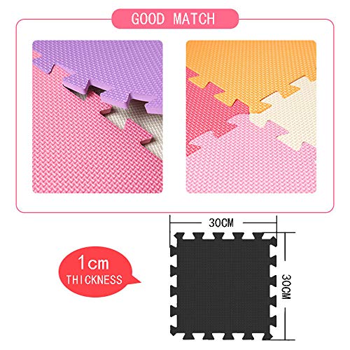 YIMINYUER Baby Playmat, 20 Pcs Soft EVA Foam Jigsaw Puzzle Exercise Yoga Mat, Non-Toxic Portable Playroom Flooring for Crawling, Floor Protection, Unisex, R10-G301020 - Image 4