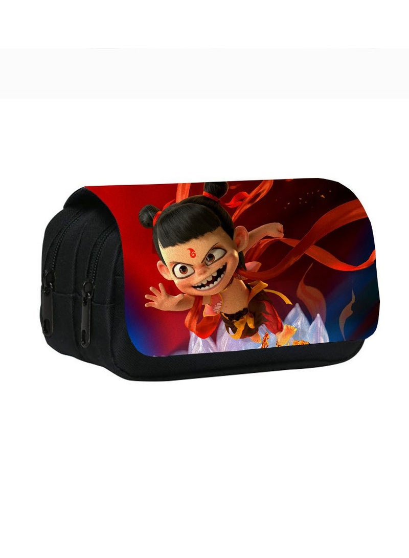 عام 2025 نزهة 2 طبقة مزدوجة مقلمة حالة نزهة 2 قلم رصاص للأطفال القرطاسية حقيبة تخزين مربع القرطاسية مناسبة للفتيان والفتيات الصغار - Image 1