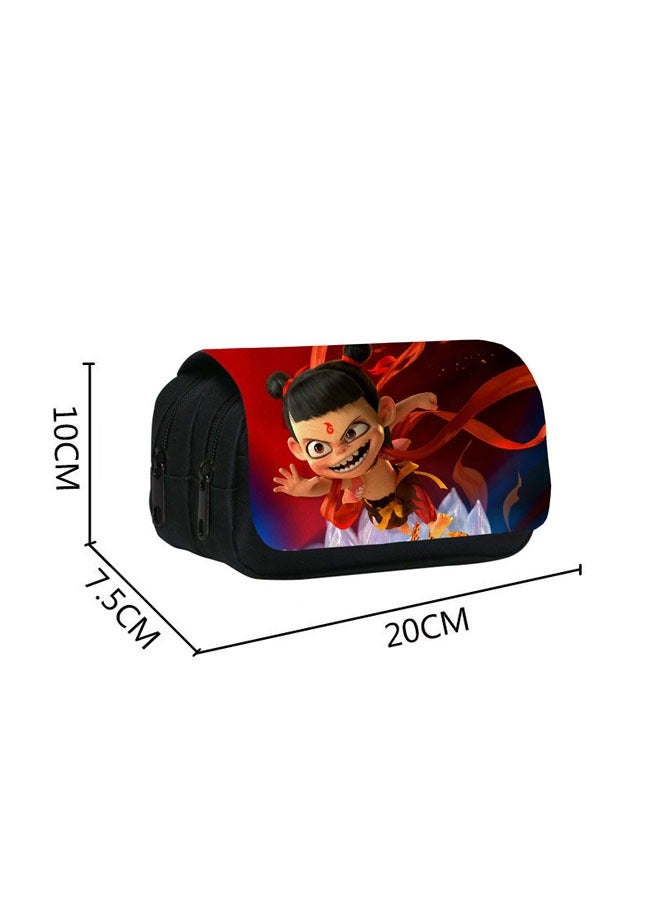 عام 2025 نزهة 2 طبقة مزدوجة مقلمة حالة نزهة 2 قلم رصاص للأطفال القرطاسية حقيبة تخزين مربع القرطاسية مناسبة للفتيان والفتيات الصغار - Image 2