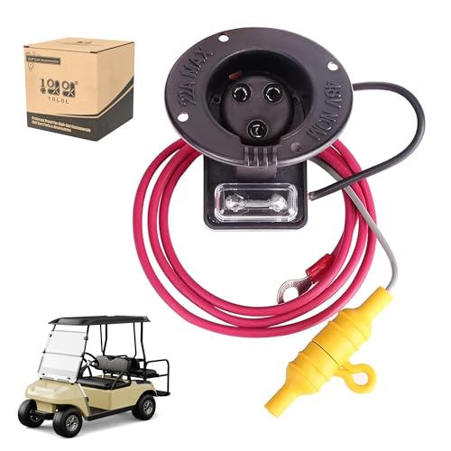 9.99WORLD MALL 48 Volt Charger Receptacle and Fuse Assembly for Club Car DS 2000-up Electric Golf Cart, OEM# 1018021-01 1018468-01 - Image 1