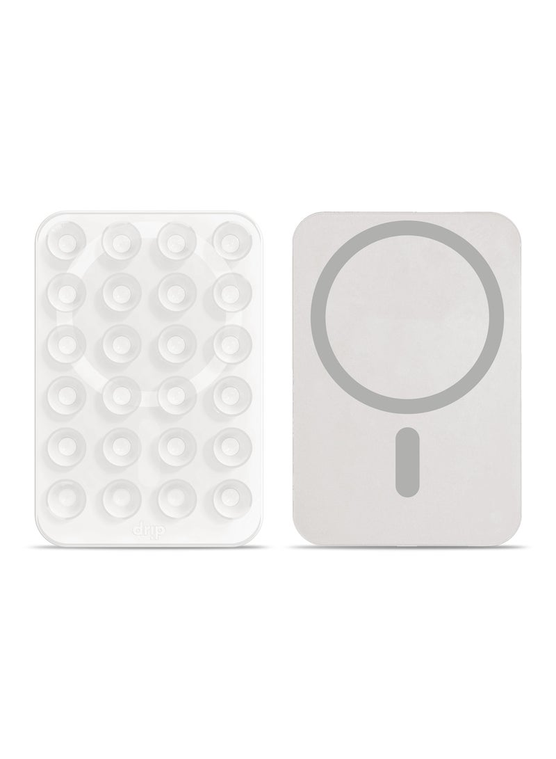 DRIP Magnetic silicone adhesive stand for mobile-white  - Image 1