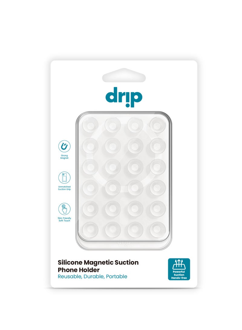 DRIP Magnetic silicone adhesive stand for mobile-white  - Image 3