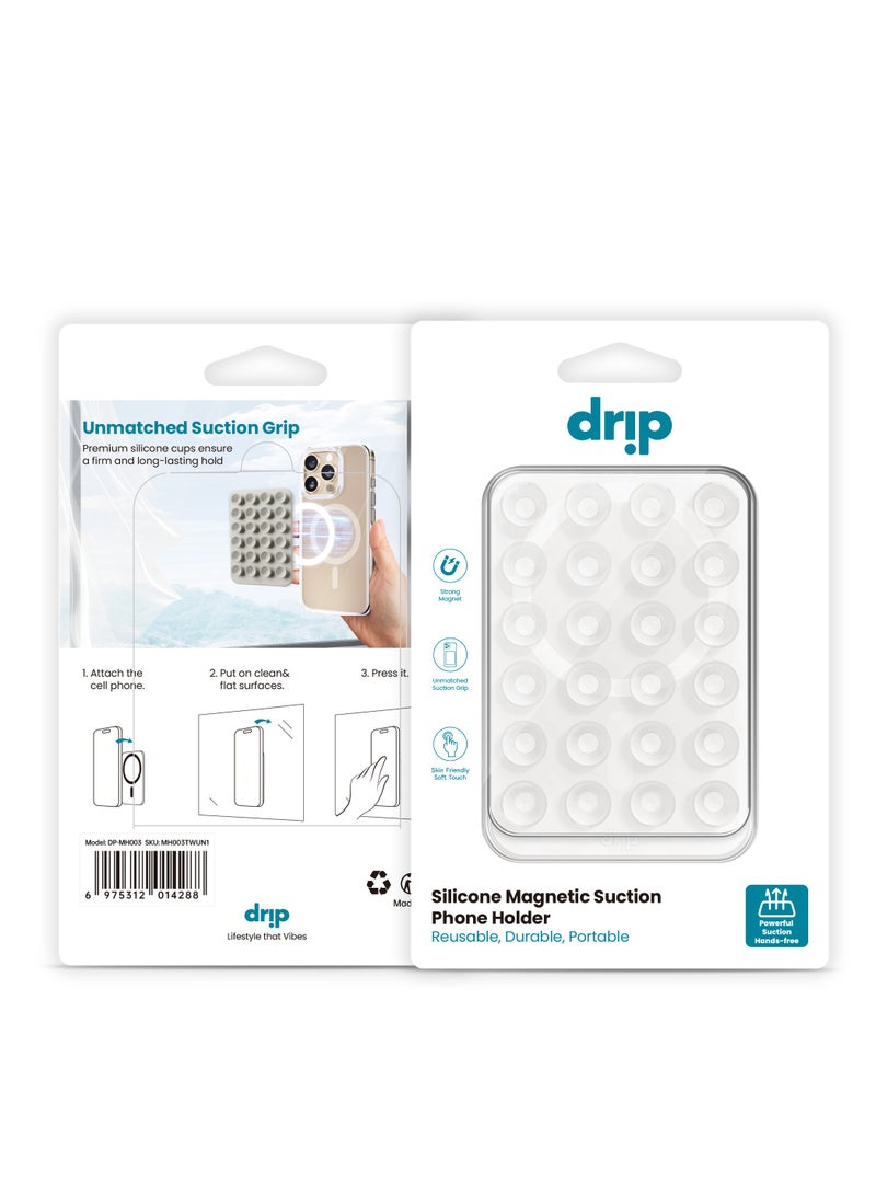 DRIP Magnetic silicone adhesive stand for mobile-white  - Image 4