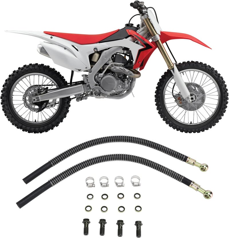 كلاراكو قطع غيار السيارات، طقم خرطوم سائل تبريد الرادياتير 450 مم مع براغي M10x1.25 مناسب للدراجات النارية الترابية 125cc 140cc 150cc 160cc والدراجات النارية الرباعية - Image 5