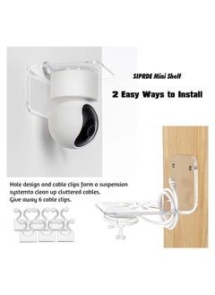 3 pcs Acrylic Small Wall Shelf, Mounting Brackets for Security Cameras, Speakers, Baby Monitors & More, 4 inch Universal Adhesive Shelf Easy to Install No Drill, with Cable Clips - pzsku/Z1D06EFD9FC8D60F10761Z/45/_/1697515382/d825bf77-4fe1-44fe-9d25-775ec30a4a26