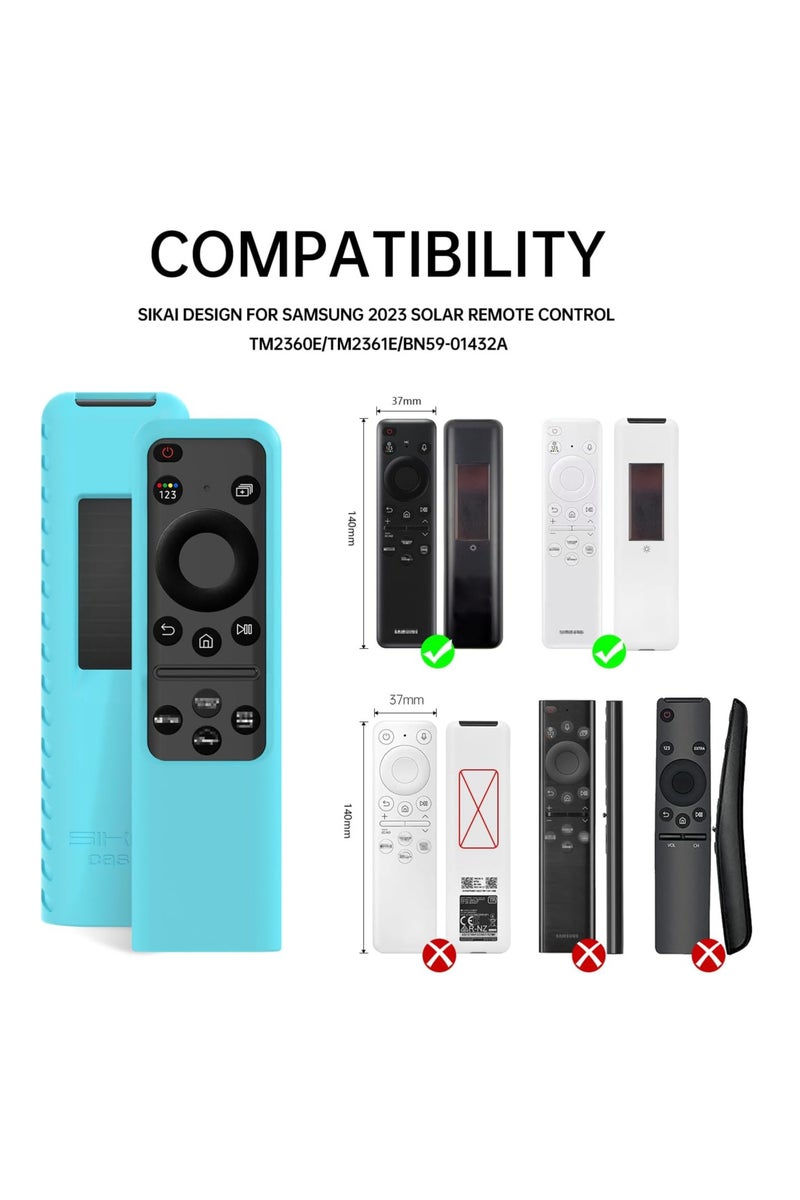 SIKAI CASE for Samsung Silicone Remote Cover Compatible with Samsung 2023,2024 TM2360E BN59 01432A TM2361E BN59 01455A Samsung Smart TV Remote Shockproof Dustproof Anit Lost with Lanyard - Image 2