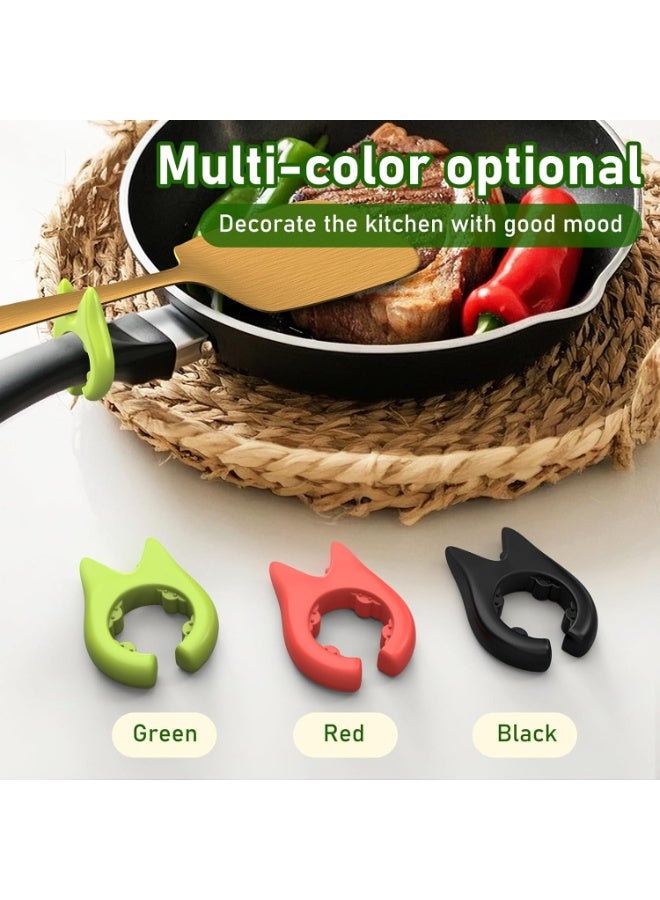 سونسر 3 قطع مسند ملاعق للطهي، حامل ملاعق ومقالي من السيليكون، مشبك مقلاة مانع للانزلاق، مسند مقاوم للحرارة لأدوات المطبخ لوضع الملاعق والملاعق المسطحة بعد الطهي - Image 5