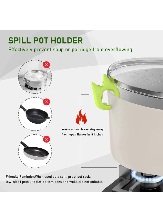 سونسر 3 قطع مسند ملاعق للطهي، حامل ملاعق ومقالي من السيليكون، مشبك مقلاة مانع للانزلاق، مسند مقاوم للحرارة لأدوات المطبخ لوضع الملاعق والملاعق المسطحة بعد الطهي - Image 3