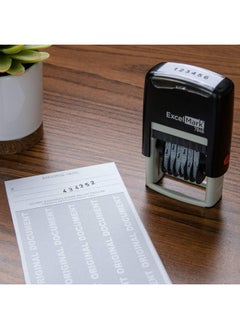 ExcelMark Selfinking Rubber Number Stamp Black Numbering Stamp 6 Digit  - Image 4