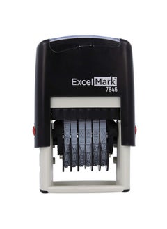 ExcelMark Selfinking Rubber Number Stamp Black Numbering Stamp 6 Digit  - Image 3