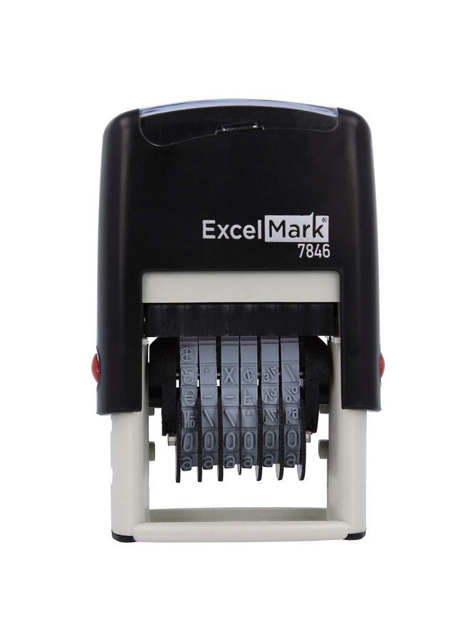 ExcelMark - Selfinking Rubber Number Stamp Black Numbering Stamp 6 Digit - Image 1