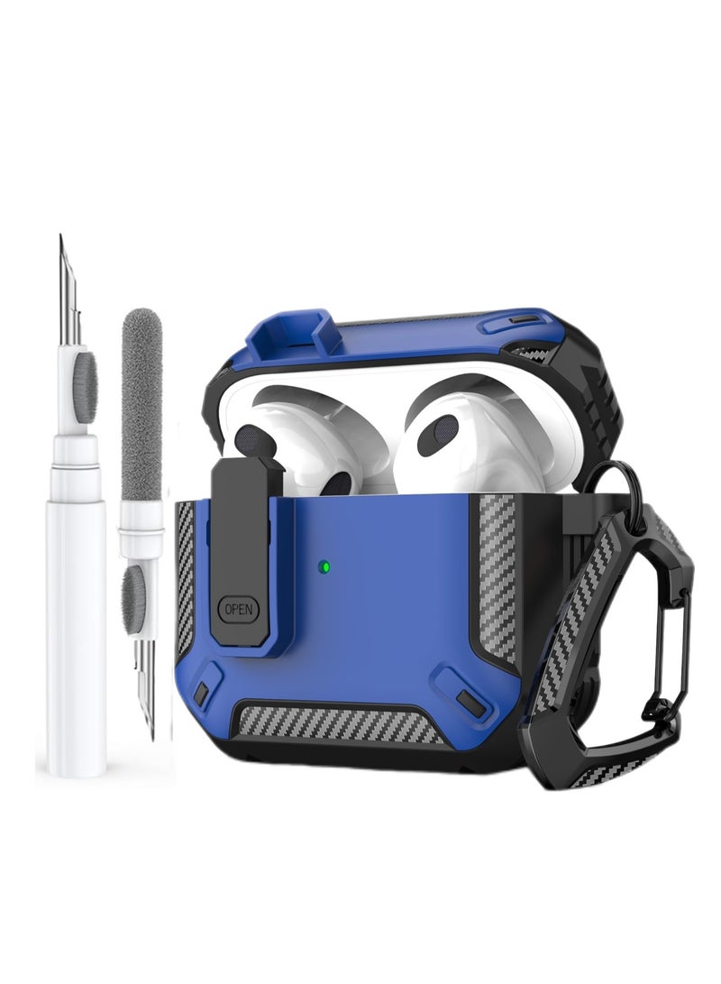 Compatible AirPods Pro 2nd Generation Case Cover with Cleaning Kit, Rugged Armor Protective Shell for Apple AirPods Pro 2 (Blue) - Image 1