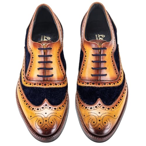 Lethato Wingtip Brogue Oxford - Navy Blue , Navy Blue , 10.5 - 11 US - Image 4