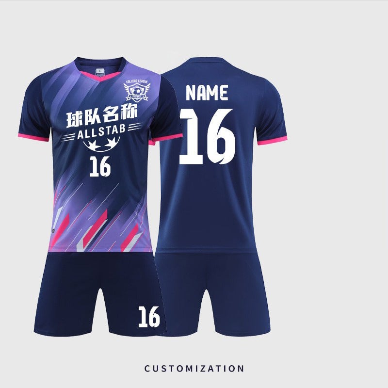Football Uniform Suit Men'S And Women'S Adult Children'S Sports Short Sleeve Competition Training Team Uniform Printed Football Jersey - Image 3