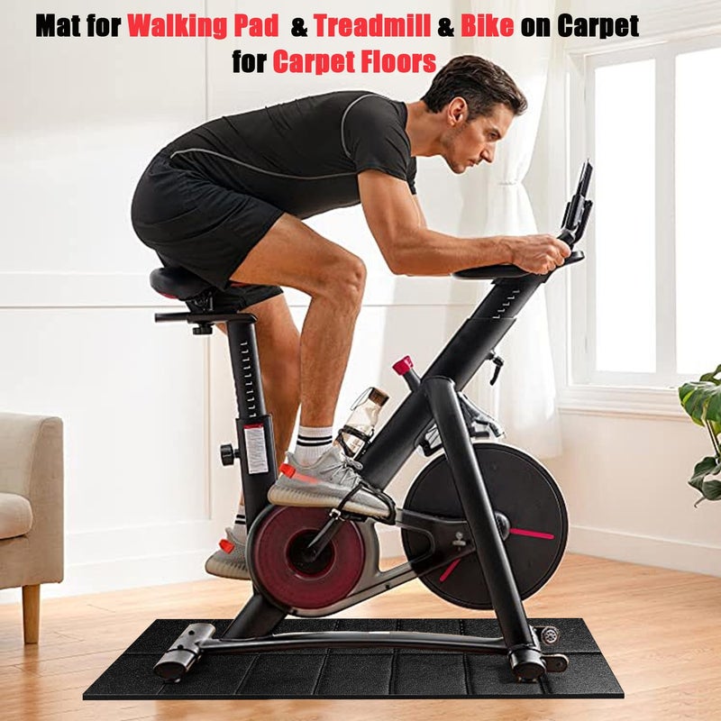 THAILE Walking Pad Treadmill Mat for Carpet Floors,55x24 Hardwood Floor Protection, Mats for Under Walking pad/Treadmill/Bike/Exercise Equipment on Carpets, Noise Shock Absorption, Stationary - Image 5