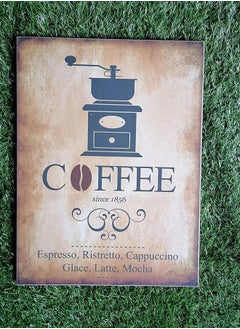 Hometaste Wooden Wall Hanging Coffee Frame Wall Decorative Coffee Frame Coffee Manu Frame For Bar Restourent Wooden Wall Hanging Frame For Home Wooden Coffee Frame