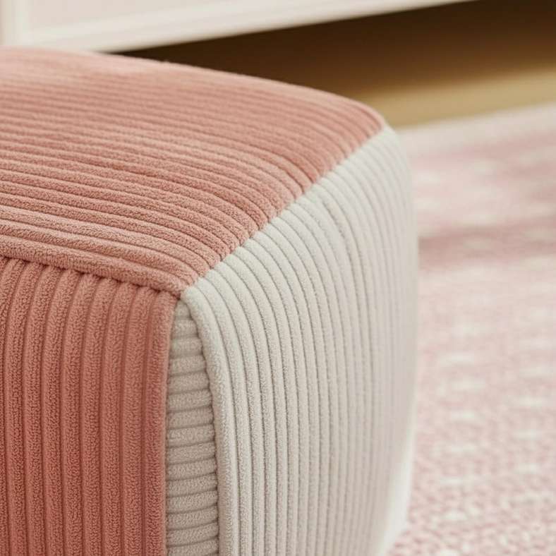 Pan Home Trudo Pouf - Pink 31x31x31cm - Image 2