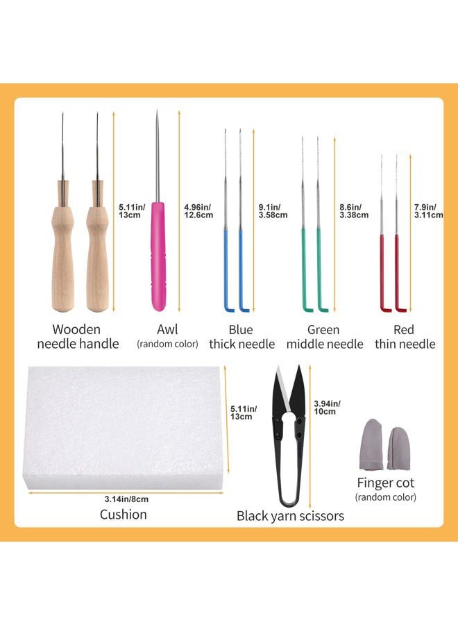JUPEAN Needle Felting Kit, Wool Roving (5g/Color), Complete Needle Felting Starter Kit with Basic Felt Tools and Supplies Wool Fibre Spinning Craft Wet Felting Material for Beginners - Image 2
