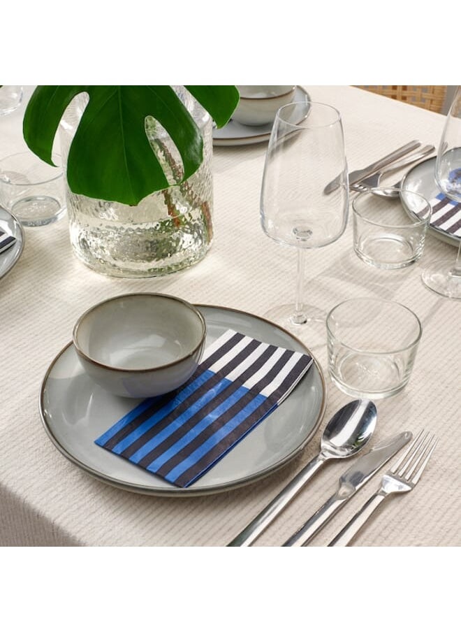 Paper napkin, striped blue/black/white, 38x38 cm - pzsku/Z1D07398BC798A6F250FEZ/45/_/1695364916/c3c637c5-752f-4b89-9204-f8f32df31fa2