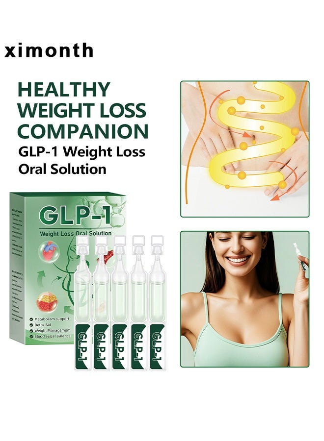 ximonth GLP-1 Weight Loss Oral Solution Drops, Natural Advanced Body Care Liquids Drop, Moringa Slimming Detox, Fat Burner, Appetite Control, Metabolism Booster, Firming Skin And Body Shaping Care - Image 2