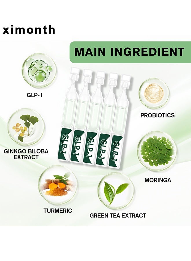 ximonth GLP-1 Weight Loss Oral Solution Drops, Natural Advanced Body Care Liquids Drop, Moringa Slimming Detox, Fat Burner, Appetite Control, Metabolism Booster, Firming Skin And Body Shaping Care - Image 5