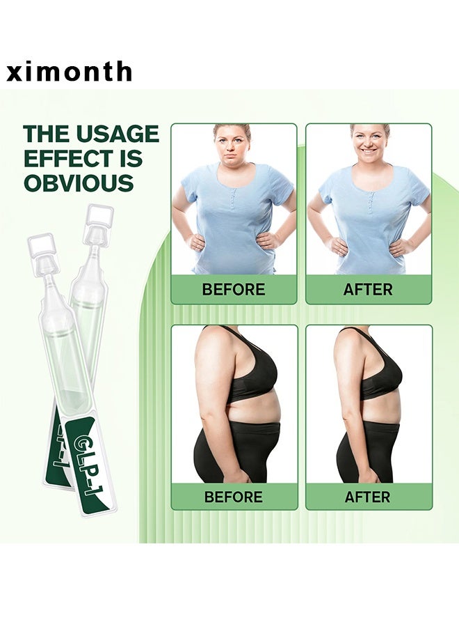 ximonth GLP-1 Weight Loss Oral Solution Drops, Natural Advanced Body Care Liquids Drop, Moringa Slimming Detox, Fat Burner, Appetite Control, Metabolism Booster, Firming Skin And Body Shaping Care - Image 3