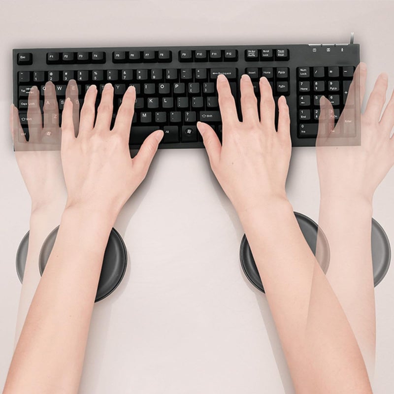 Keyboard and Mouse Wrist Rest Pad, Non-Slip Office Wrist Support Cushion for Computer and Laptop, Comfortable Hand and Elbow Relief for Gaming and Work, Black - Image 4