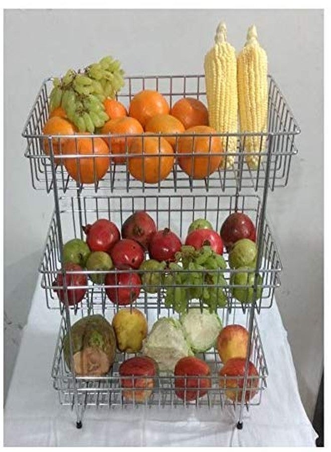 2Heet 3 Layer Fruit and Vegetable Stand/Basket/Trolley Modern Kitchen Storage Rack. - Image 4