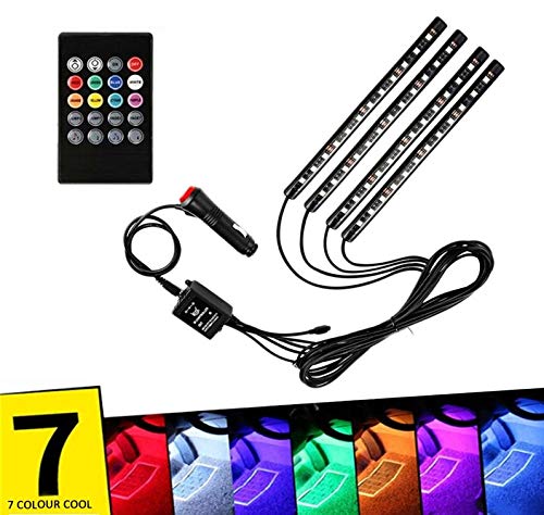 AutoBizarre 12 LED Multicolor Music Controlled Sound Activated for Car Interior Atmosphere Light (Works with All Cars) - Image 3