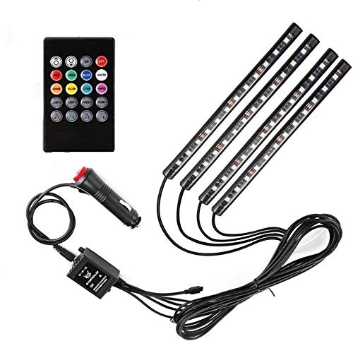 AutoBizarre 12 LED Multicolor Music Controlled Sound Activated for Car Interior Atmosphere Light (Works with All Cars) - Image 5