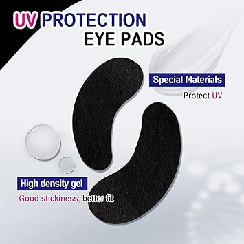 Lunamoon Eye Pads 50 Pairs Thin Hydro Gel Coated Eyelash Extension Pads with UV Protection for Eyelash Extensions Dyeing Perm Facial Treatments Makeup - Image 2