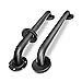 Zoomerry Handicap Grab Bars 2 Pack 18 Inch Shower Grab Bar for Seniors 304 Stainless Steel ADA Grab Bars for Bathtubs and Showers Toilet Safety Shower Handles for Elderly Disabled Injury Black - Image 1