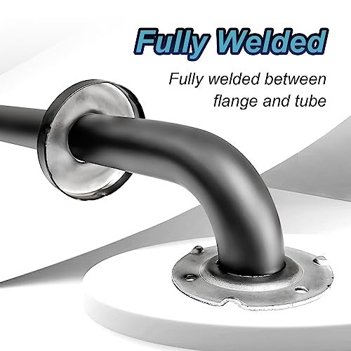 Zoomerry Handicap Grab Bars 2 Pack 18 Inch Shower Grab Bar for Seniors 304 Stainless Steel ADA Grab Bars for Bathtubs and Showers Toilet Safety Shower Handles for Elderly Disabled Injury Black - Image 5