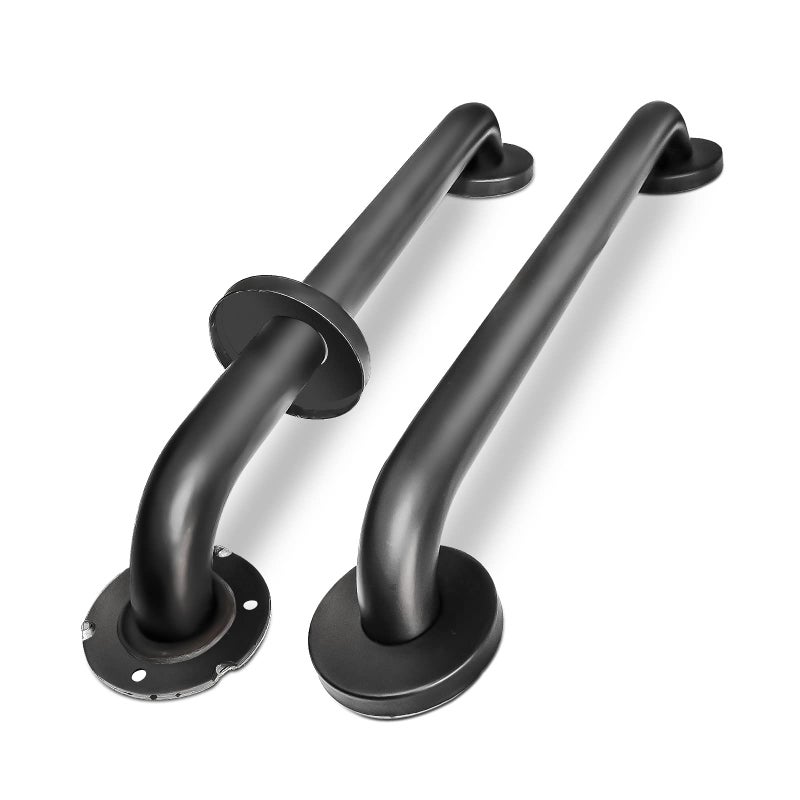 Zoomerry Handicap Grab Bars 2 Pack 18 Inch Shower Grab Bar for Seniors 304 Stainless Steel ADA Grab Bars for Bathtubs and Showers Toilet Safety Shower Handles for Elderly Disabled Injury Black - Image 3
