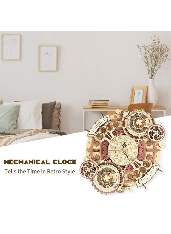 ROKR 3D Wooden Puzzle Clock Model 12 Diy 168 Pcs Mechanical Model Kit Toys Home Decor Elegant Gifts For Teens/Adults - Image 3