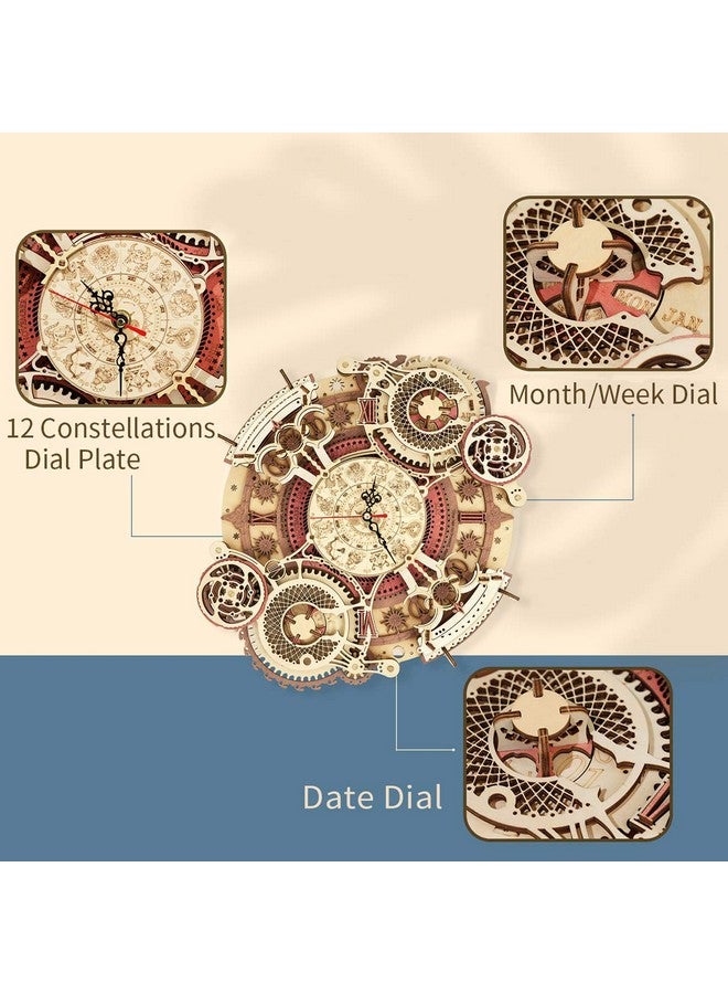 ROKR 3D Wooden Puzzle Clock Model 12 Diy 168 Pcs Mechanical Model Kit Toys Home Decor Elegant Gifts For Teens/Adults - Image 2