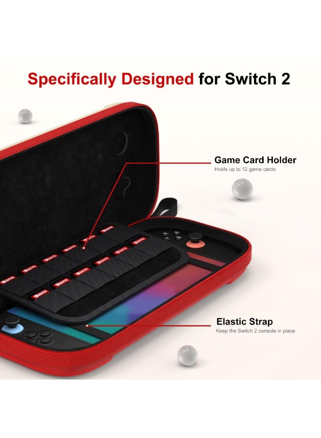 Carrying Case Compatible with Nintendo Switch 2 2025, with 12 Game Card Slots  1 Screen Protector, Portable Hard Shell Storage Bag for Switch 2 Accessory - Image 3