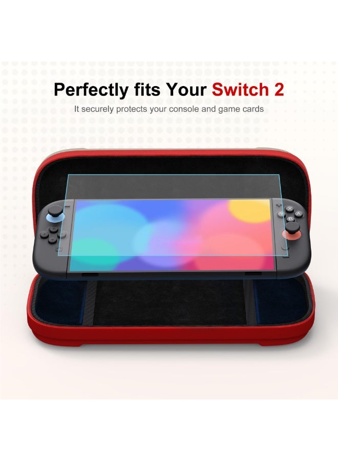 Carrying Case Compatible with Nintendo Switch 2 2025, with 12 Game Card Slots  1 Screen Protector, Portable Hard Shell Storage Bag for Switch 2 Accessory - Image 2