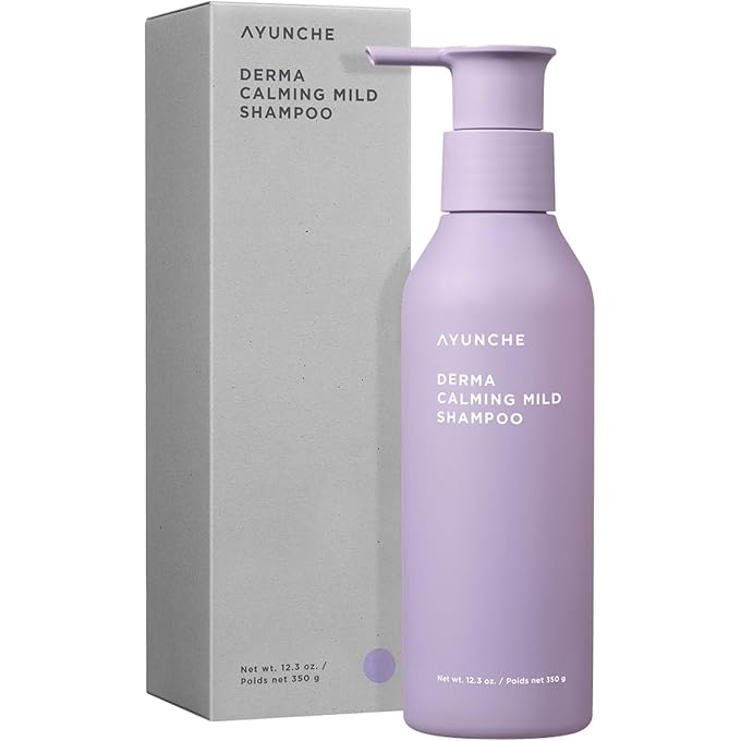 AYUNCHE Derma Calming Shampoo 11 fl. oz. [For Dry & Sensitive Scalp] | Gentle Hydrating Scalp Care | Strengthen Scalp Barrier | Vegan Shampoo | Korean Salon Brand - Image 1